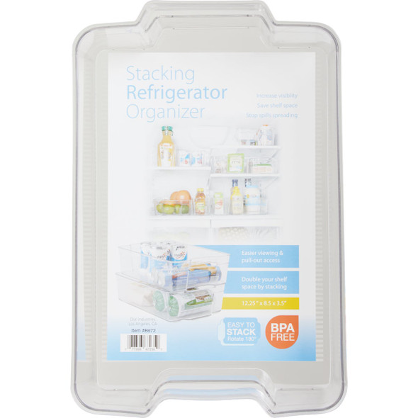 Dial 8.5 In. x 3.75 In. x 12.5 In. Stacking Refrigerator Organizer