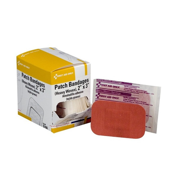 Heavy Woven Patch Bandage, 2" x 3", 25/Box