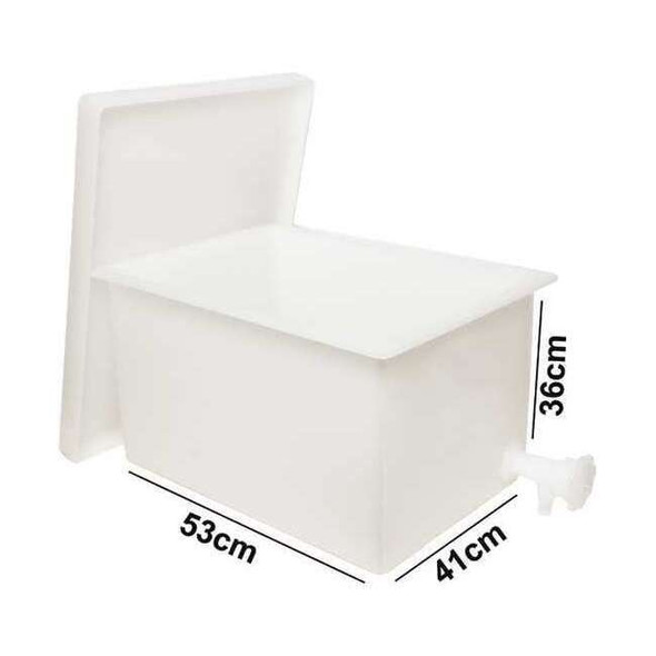 Manufacturer Varies Tank with Lid and Faucet,14 in H,HDPE H34096-0000