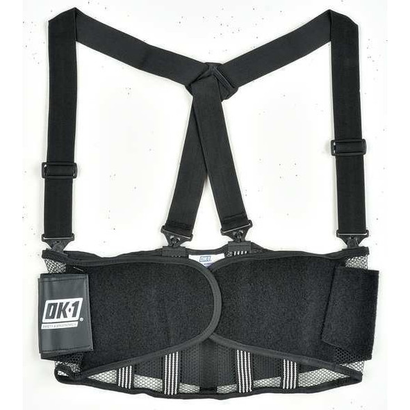 Ok-1 Back Support,Open Mesh, Black,L OK-250S-L
