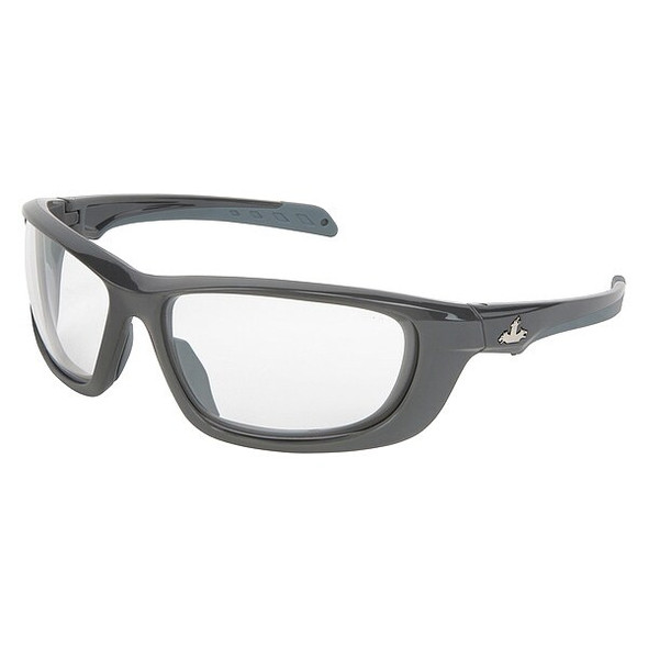 Swagger (UD1), Safety Glasses, MAX6 Anti-Fog, Clear Lens, Gray Frame, Full-Frame