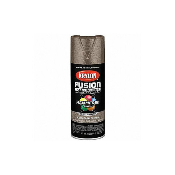 Krylon Hammered Spray Paint, Brown, Gloss, Solvent, 12 oz K02783007