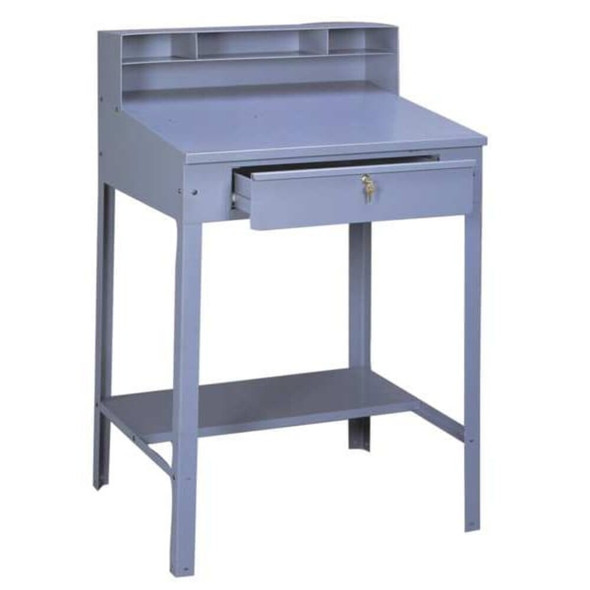Tennsco Shop Desk,34-1-2 x 53 x 29In,Medium Gray SR-58 MED GRAY