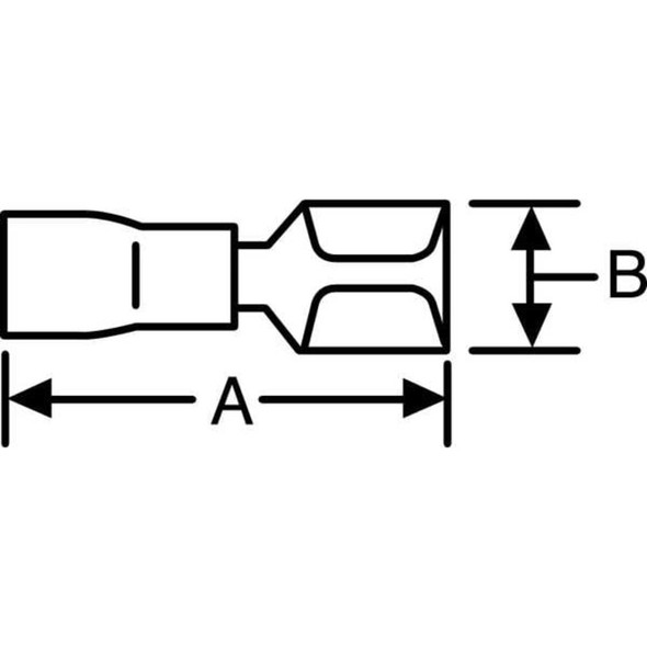 Sta-Kon WireDisconnect,Copper,Red,Nylon,PK50 18RA-251T