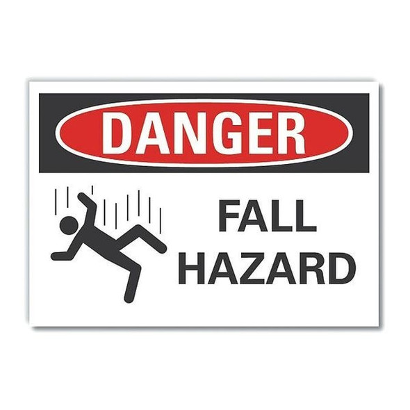 Lyle Fall Hazard Danger labl,7inx10in,Polyest LCU4-0253-ND_10X7