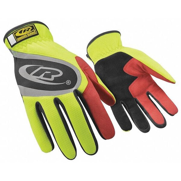 Turbo Plus Mechanics Gloves, Synthetic Leather Palm, Polyester Mesh Back, 2XL