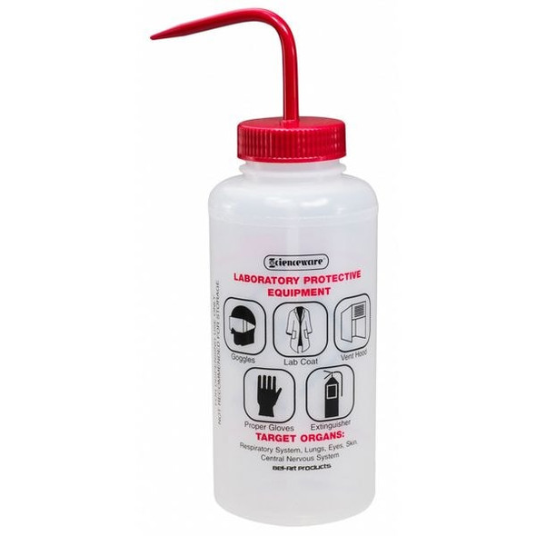 Sp Scienceware Wash Bottle,Std Spout,32 oz,Acetone,PK6 F11646-2232