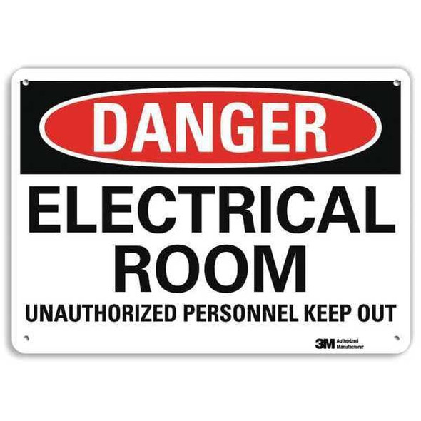 Lyle Plastic Danger Sign,4 Holes,10"x7", U3-1411-NP_10X7 U3-1411-NP_10X7