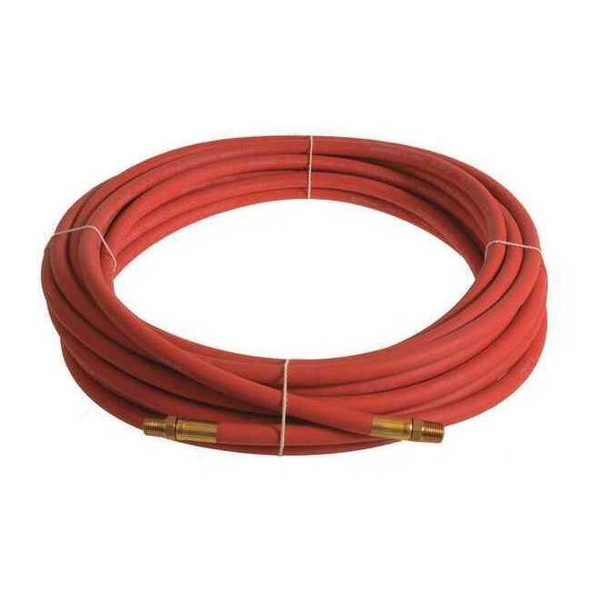 Continental 1/4" x 100 ft EPDM Coupled Air Hose 250 psi Red HZR02525-100-11-G