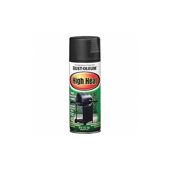 Rust-Oleum Spray Paint, Bar-B-Que Black, Satin, Solvent, 12 Oz 7778830