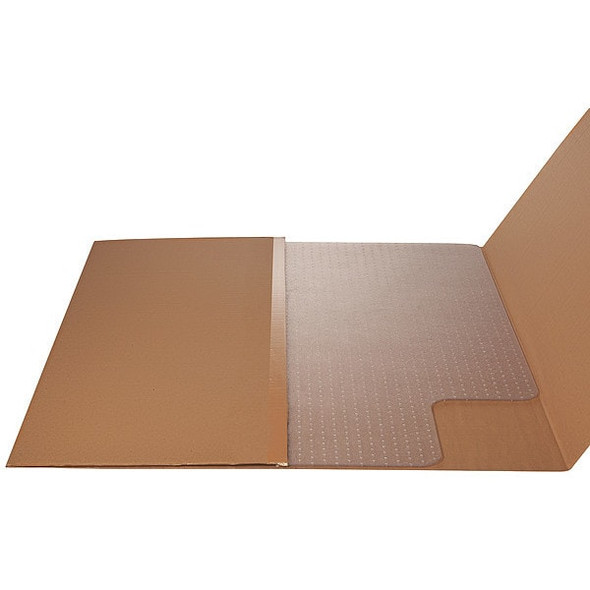 Deflecto Chair Mat,Traditional Lip,Clear,Cleated CM13432FGR