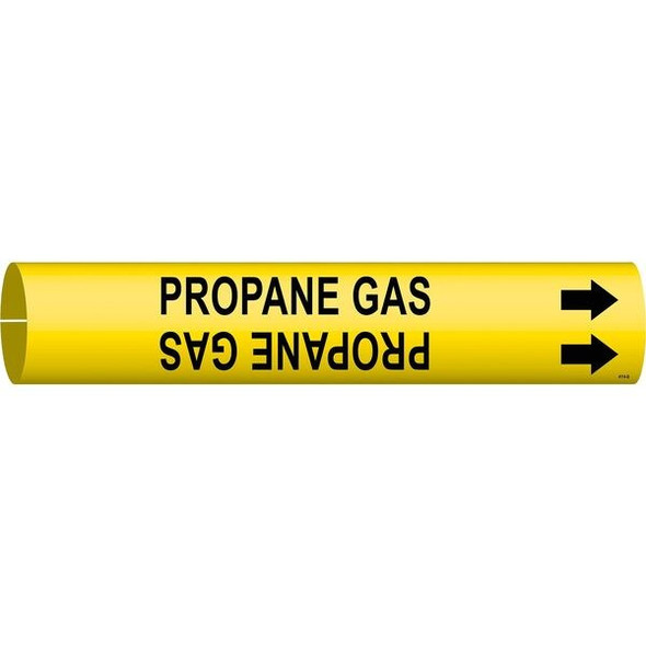 Brady Pipe Markr,Propane Gas,Y,1-1/2to2-3/8 In 4114-B