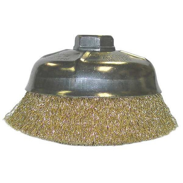 Weiler Crimped Wire Cup Brush,6 In.,0.020 In. 93814 Weiler Crimped Wire Cup Brush,6 In.,0.020 In. 93814