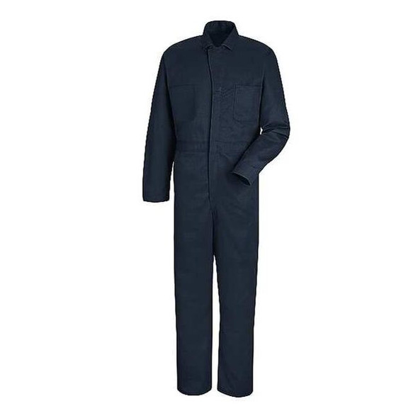 CC14 Coverall, Cotton, 8.5 oz Fabric Weight, 31 1/2 in Inseam, Navy, 44 Regular