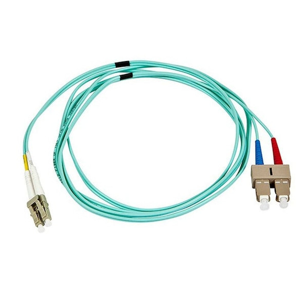 Monoprice Fiber Optic Patch Cord,LC/SC,2m,Aqua 6391