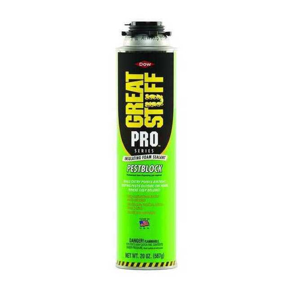 Great Stuff Spray Foam Sealant, 20 oz, Aerosol Can, Gray, Pro 11073754
