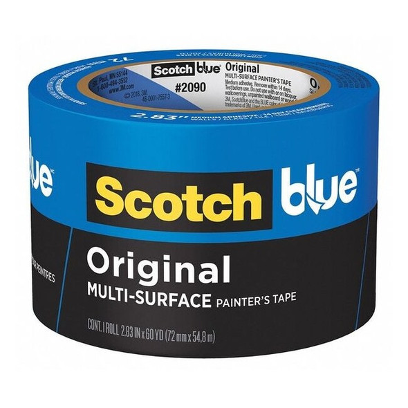 Painter's Tape, 72 mm W x 55 m L, 5.4 mil Thick, Blue, Acrylic Adhesive