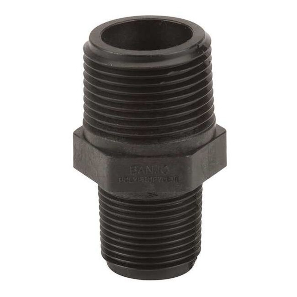 Reducing Nipple, Polypropylene, 1" x 3/4", Schedule 80, 300 psi Max Pressure