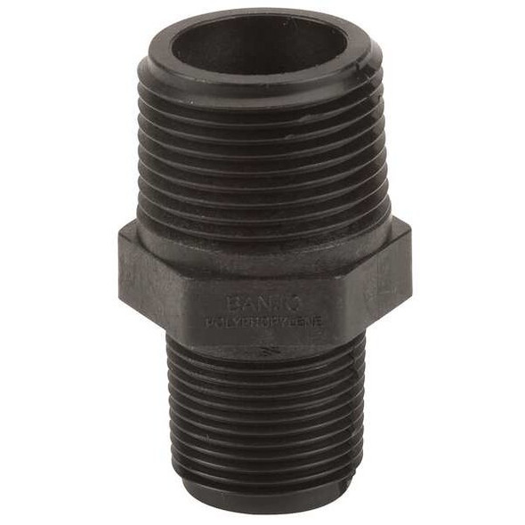 Reducing Nipple, Polypropylene, 1" x 3/4", Schedule 80, 300 psi Max Pressure