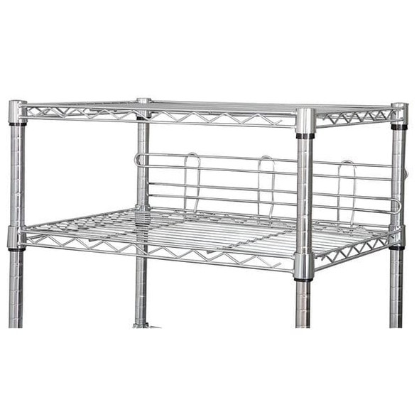 Manufacturer Varies Shelf Side/Back Ledge 36",Chrome,2PK 5GRN2