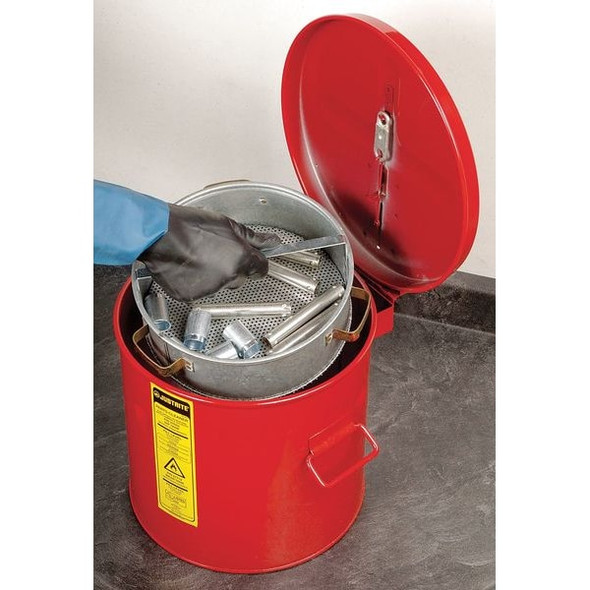 Justrite Wash Tank Can,Basket,Benchtop,1 gal. 27711
