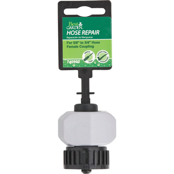 Best Garden 5-8 In. or 3-4 In. Female Poly Hose End Mender Hose Coupling 39023 740960