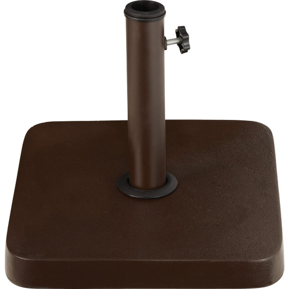 Outdoor Expressions 13.5 In. Square Brown Concrete Umbrella Base SL-USC-69-BN 840959