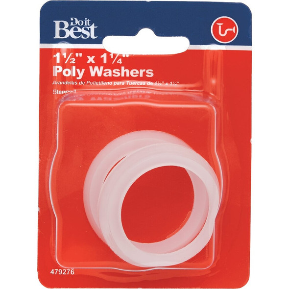 Do it Best 1-1-4 In. x 1-1-2 In. Clear Poly Slip Joint Washer (2-Pack) DIB964 479276