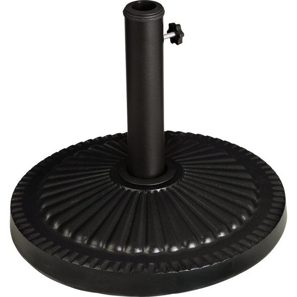 Outdoor Expressions 18 In. Round Black Concrete Umbrella Base SL-USC-51-BLK 877834