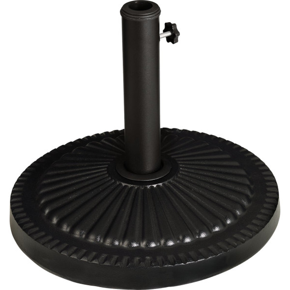 Outdoor Expressions 18 In. Round Black Concrete Umbrella Base