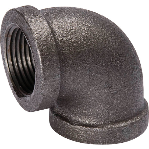 Southland 1-1/4 In. 90 Deg. Malleable Black Iron Elbow (1/4 Bend) 520-006BG