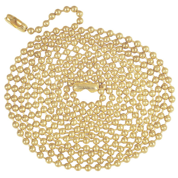 Jandorf Beaded Chain #6 Brass 5' with Connector C60361