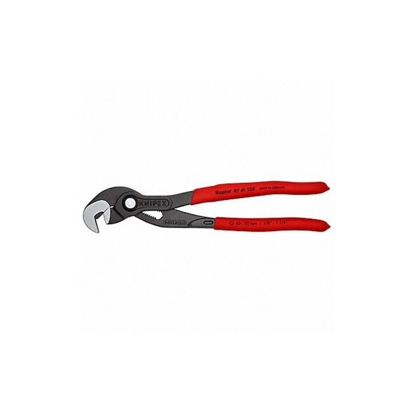 10 in Knipex Raptor Straight Jaw Tongue and Groove Plier Smooth, Plastic Grip