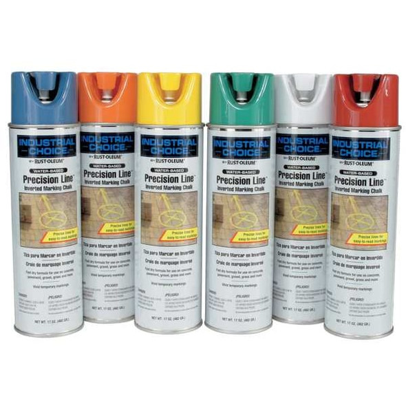 Rust-Oleum Inverted Marking Chalk Aerosol, 20 oz, APWA Yellow, Water -Based 205234