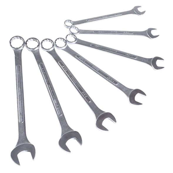 7 Piece SAE Raised Panel Jumbo Combination Wrench Set 9707A