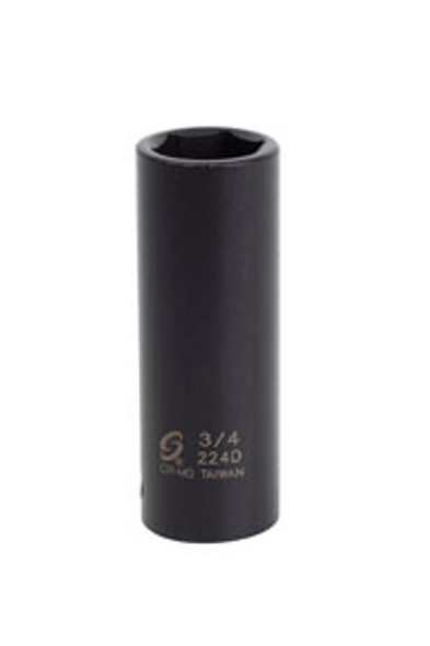 1/2" Drive, Deep Impact Socket, 3/4" 224D 1/2" Drive, Deep Impact Socket, 3/4" 224D