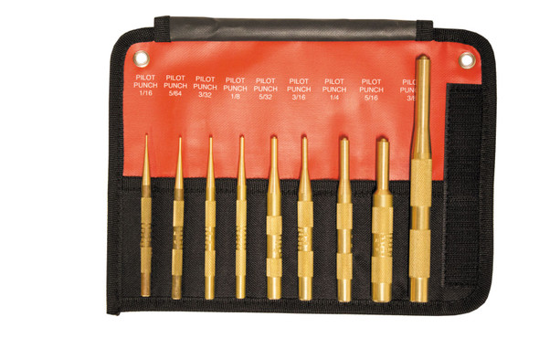 9 Pc. Brass  Roll Pin Punch Set 61367 9 Pc. Brass  Roll Pin Punch Set 61367
