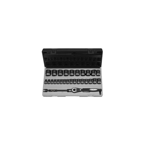 29-Piece 1/2 in. Drive 6-Point Metric Duo Impact Socket Set 82629M