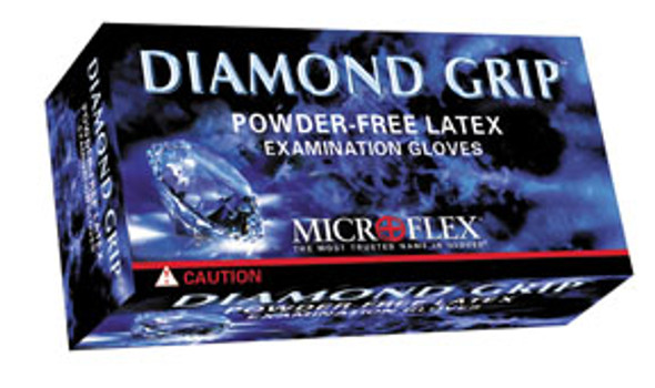 Diamond Grip Powder-Free Latex Examination Gloves, Natural, Large MF300L