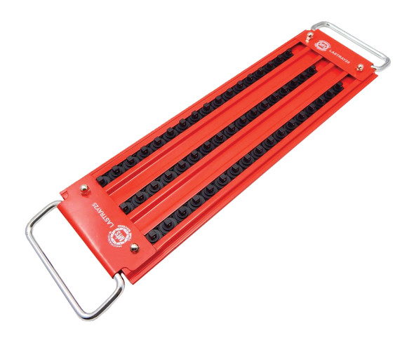1/4" Dr 51 Posts 3-Row Lock-a-Socket Tray, Red LASTRAY25