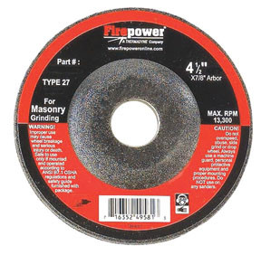 Type 27 Depressed Center Grinding Wheel without hub 1423-3186