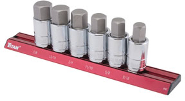 1/2" Dr. SAE Hex Bit Socket Set, 6 pc 16130