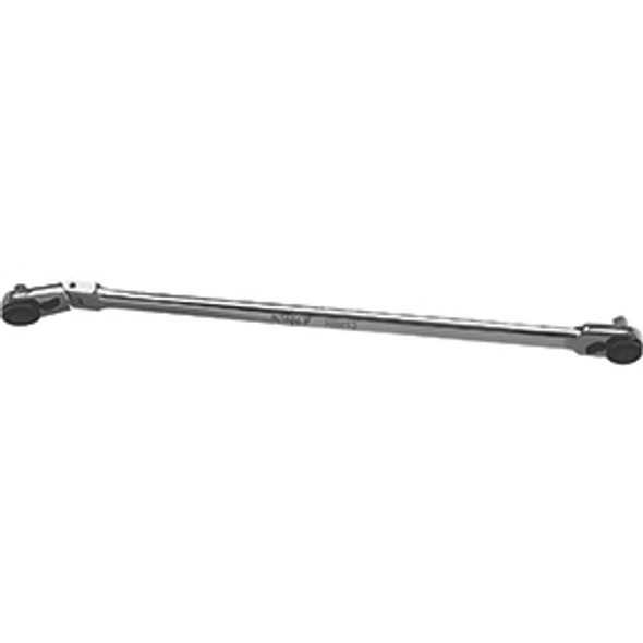 12” Long 1/4” Hex Bit Ratchet Wrench with Removable 1/4” Square Drive Adapter, 180° Locking Pivot HBR12