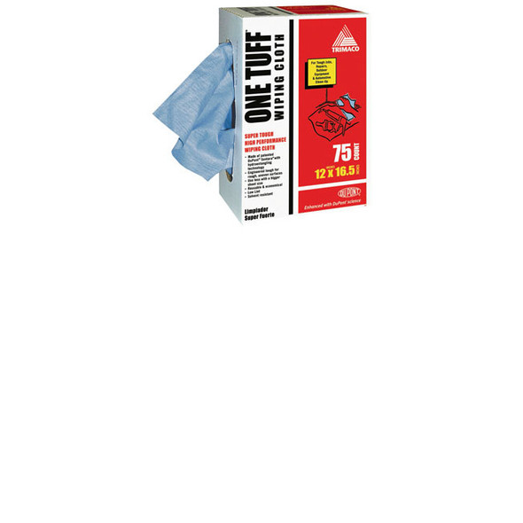 One Tuff Wiping Cloths with DuPont Co-Brand, 12x16.5, 75 pack 84075