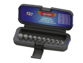 Half Cut Stubby Metric Hex Set 3/8" Square Drive, 10 Pc IMPACT-VM6