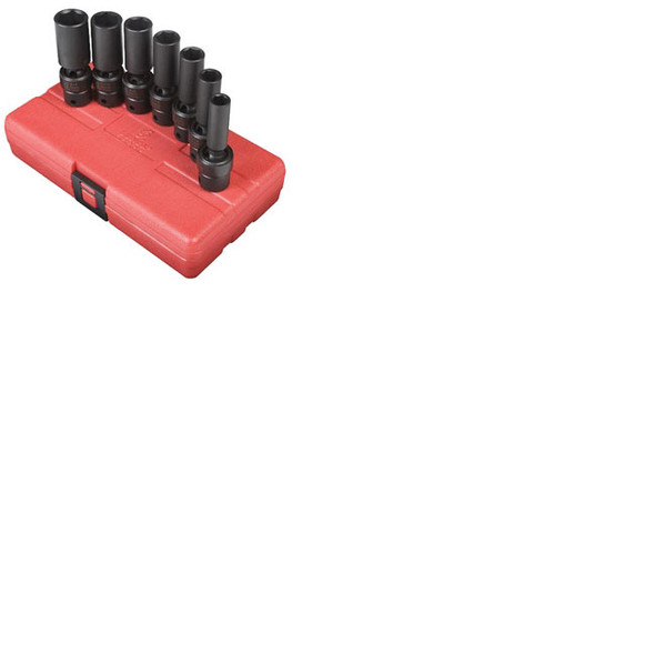 3/8" Dr SAE Universal Deep Impact Socket Set, 7 Pc 3656