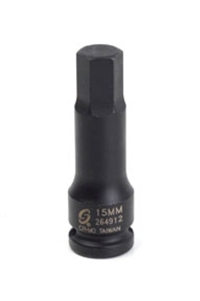 1/2" Dr Hex Dr Univ Impact Socket, 15mm 264912 1/2" Dr Hex Dr Univ Impact Socket, 15mm 264912