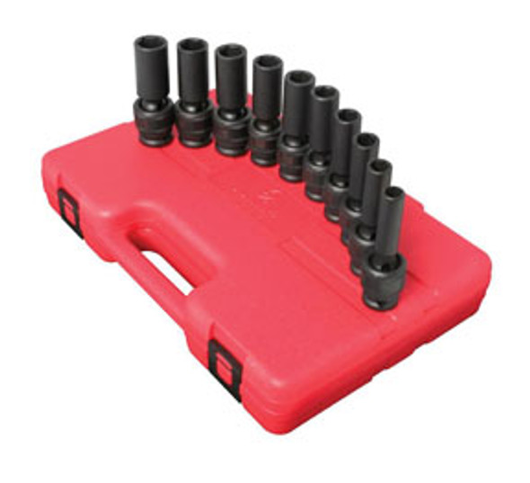 1/2" Drive, Metric Universal Deep Impact Socket Set, 10 Pc. 2658 1/2" Drive, Metric Universal Deep Impact Socket Set, 10 Pc. 2658