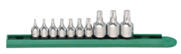 10 Pc. 1/4" & 3/8" Drive Stubby Torx Bit Driver Set 81196