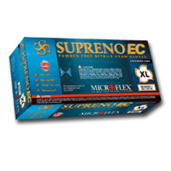 Supreno EC Powder-Free Extended Cuff Nitrile Examination Gloves, Blue, Large SEC375L